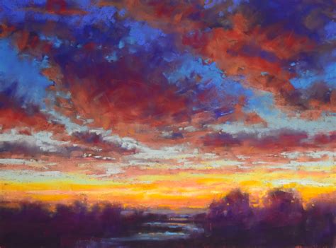 Alejandra Gos Sunset Sky Pastel Painting Lessons Pastel Painting