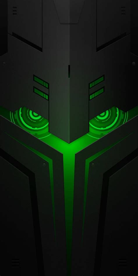 Download Robot With Cool Green Eyes Wallpaper