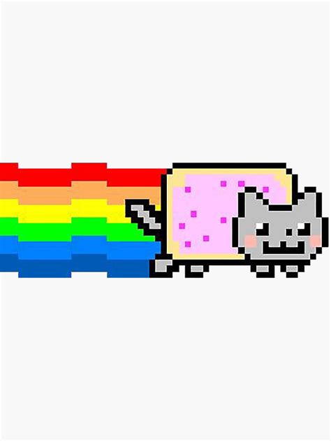 Rainbow Cat Sticker For Sale By Jazube Redbubble