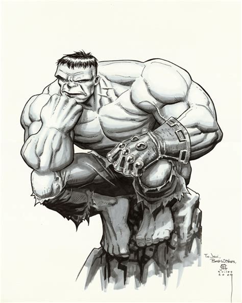 Jim Cheung´s The Hulk In Javier Cuevass Jim Cheung Comic Art Gallery Room