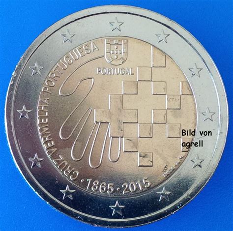 2 Euro Gedenkmünze Portugal 2015 150 Jahre Portugisiesches Rotes Kreuz