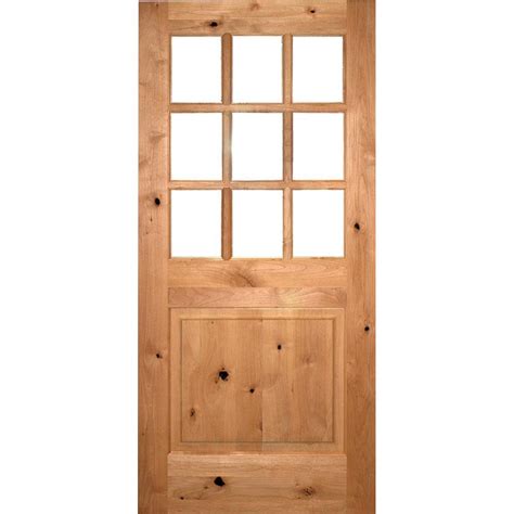 Krosswood Doors 36 In X 80 In Craftsman 9 Lite With Clear Beveled