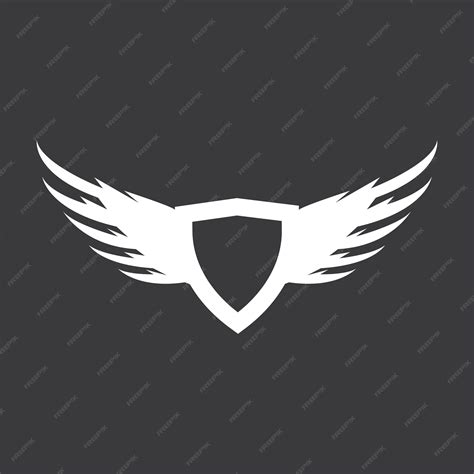 Premium Vector Wings Shield Icon And Symbol Template