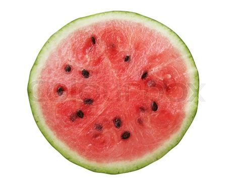 Ripe Juicy Sliced Watermelon Isolated Stock Image Colourbox