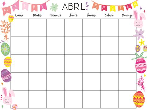 Calendario Abril Descargable Planner Bullet Journal Planner Mood Boards