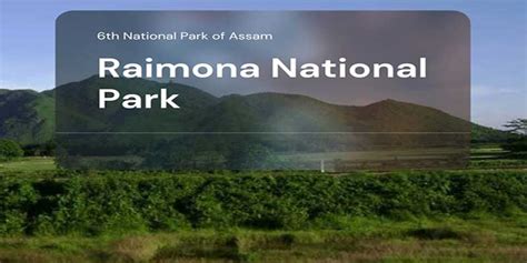 Raimona Assams New National Park With Rich Flora And Fauna
