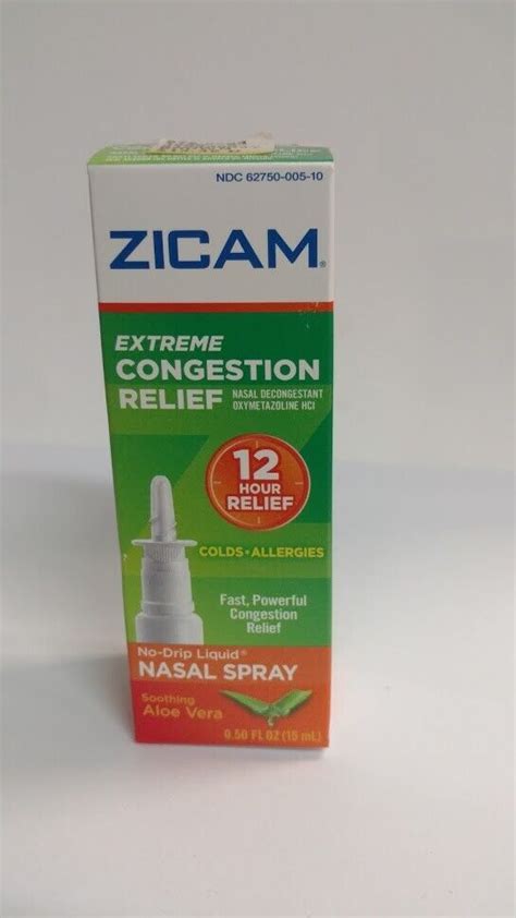 6 Pack Zicam Extreme Congestion Relief No Drip Nasal Spray Aloe Vera 5 Fl Oz 732216204100 Ebay