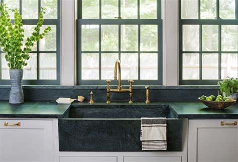 One of our favorite natural stones for farmhouse sinks is soapstone. Trending on Remodelista: Everything You Need for a Modern ...