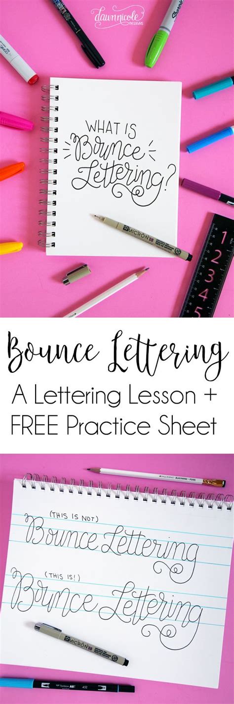 How To Do Bounce Lettering By Dawn Nicole Lettering Tutorial Hand