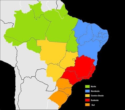 Observe O Mapa De Divisao Regional Do Brasil E Em Seguida Assinale A