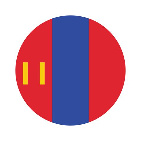 Mongolia Asia Circle Country Flag Nation National Icon Free