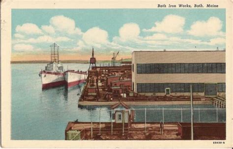 Bath Maine Iron Works 1954 Ships Shipyard Ebay