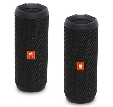 Jbl Portable Bluetooth Speaker With Waterproof Black Jblflip4blkamx2
