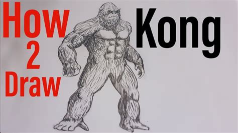 How To Draw Kong Godzilla Vs Kong Youtube