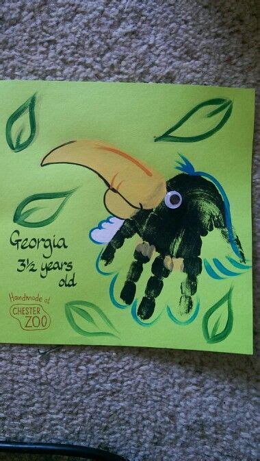 Georgias Tucan Handprint Preschool Arts And Crafts Footprint Art
