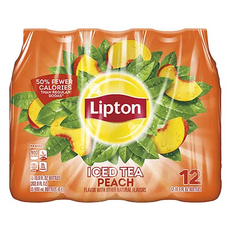 Lipton Brisk Iced Tea Peach 12 Pack Soft Drinks Foodtown