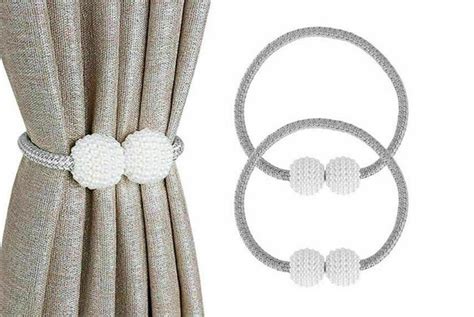 Magnetic Pearl Curtain Tie Backs Offer Wowcher