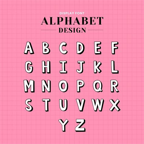 Display Font Alphabet Set Vector Free Image By Techi