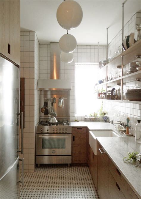A Small New York City Apartment Kitchen Is Made Light