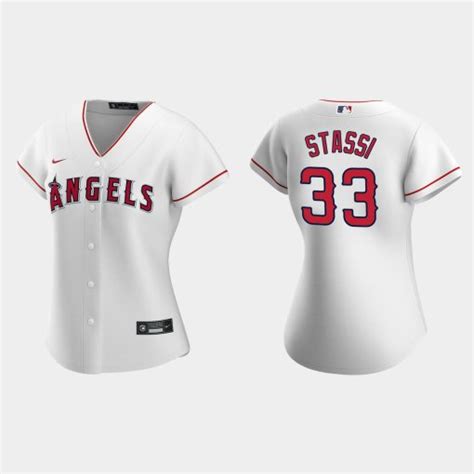 Women Los Angeles Angels Max Stassi White Replica Jersey Best Mlb Jersey Store