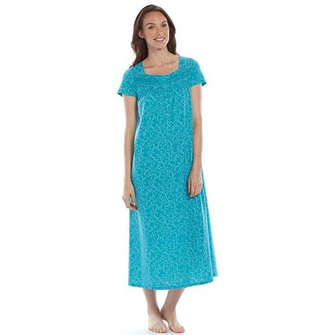 Plus Size Croft And Barrow® Pajamas Lace Trim Pintuck Knit Nightgown Nightgowns For Women