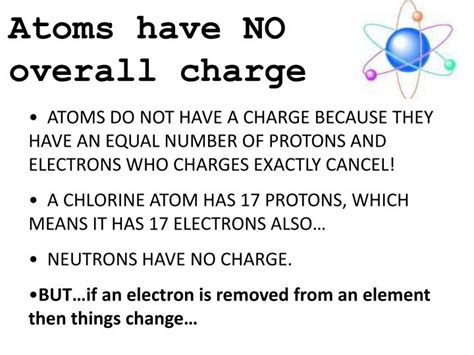 Static charge is responsible for that shock. PPT - Atoms have NO overall charge PowerPoint Presentation ...