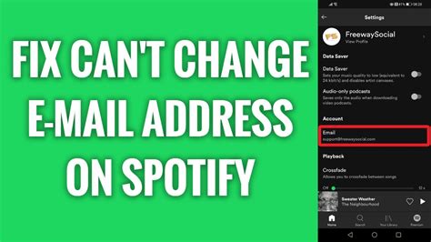 How To Fix Cant Change E Mail Address On Spotify Youtube