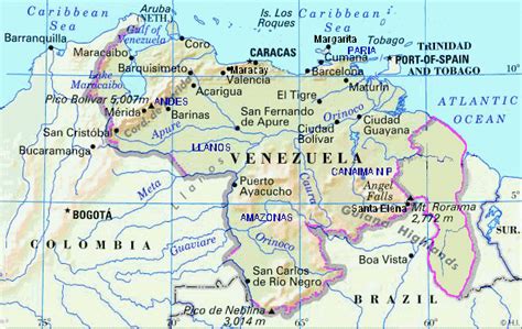 Venezuela Mapa Rios