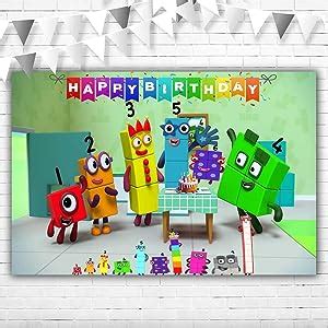 Amazon Com Happy Birthday Numberblocks Party Supplies Banner X Ft Number Blocks Backdrop For