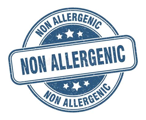 Non Allergenic Stamp Non Allergenic Label Round Grunge Sign Stock