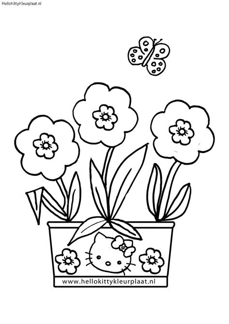 Bloemen Kleurplaat hart