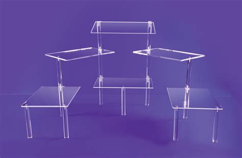 acrylic pedestal stand extra large platform display with oval or rectangular platforms