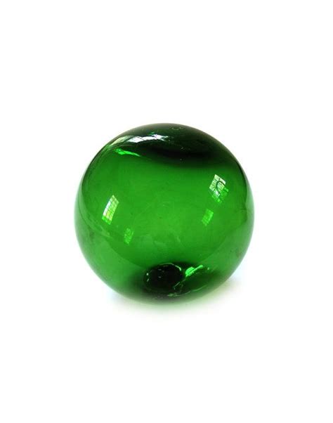 vintage emerald green glass sphere orb pond by lakesidecottage gazing ball dew drops crystal