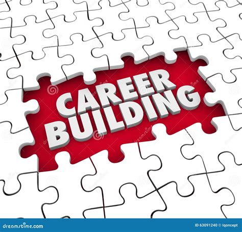 Career Building Puzzle Pieces Start New Job Position Experience Stock