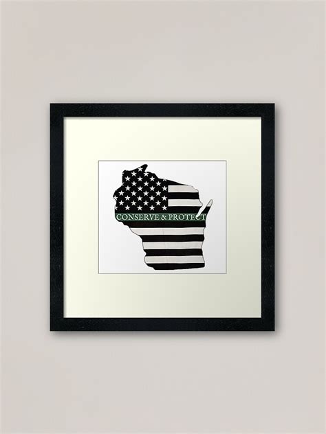 Wisconsin Conservation Fish And Game Warden Framed Art Print By Bmillertime Redbubble