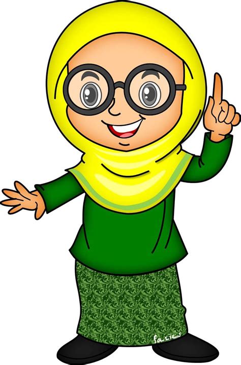 Kartun Cikgu Muslimah Png