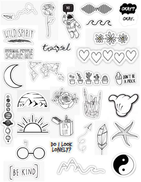 Aesthetics Sticker Coloring Pages