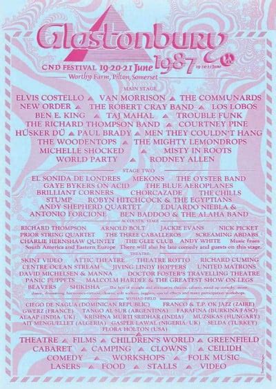 every glastonbury line up poster since 1970