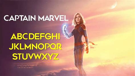 Captain Marvel Font Upfonts