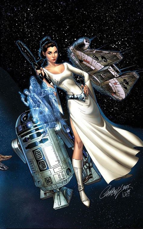 Geek With Curves Princess Leia 1 Variant By J Scott Campbell Star