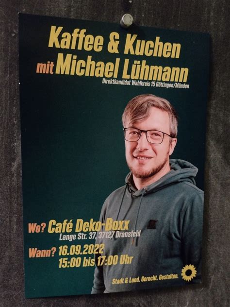 Michael Lühmann Zu Gast Im Café Der Dekoboxx Grüne Dransfeld