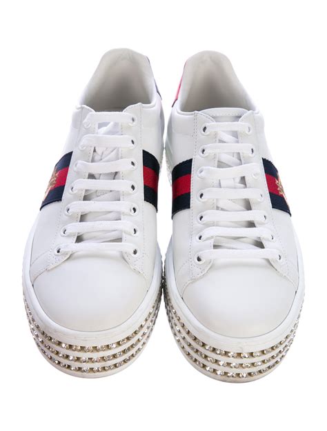 Gucci 2017 Crystal Embellished Ace Sneakers Shoes Guc176080 The