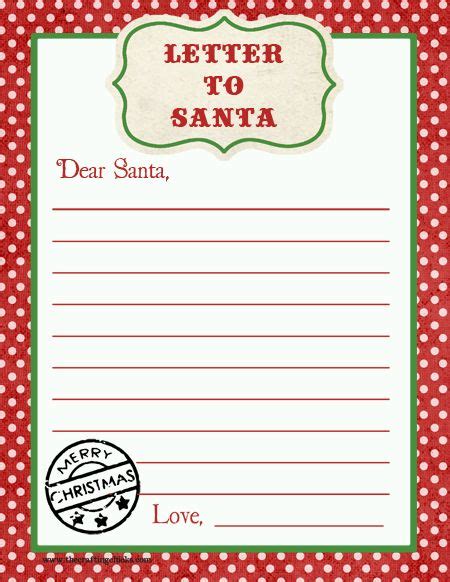 Maybe you would like to learn more about one of these? Letter to Santa Free Printable Download | Santa letter ...