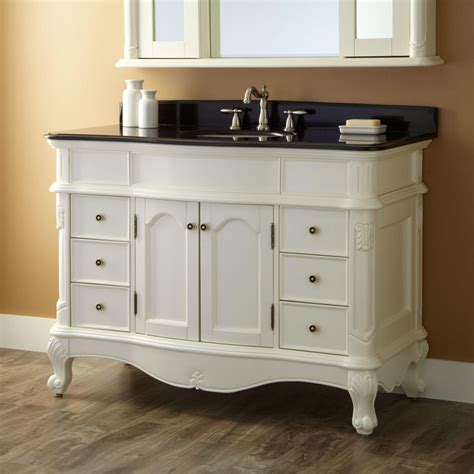 Compareclick to add item tuscany® 61w x 22d granite vanity top with rectangular undermount bowls to the compare list. 48" Sedwick Creamy White Vanity - Bathroom