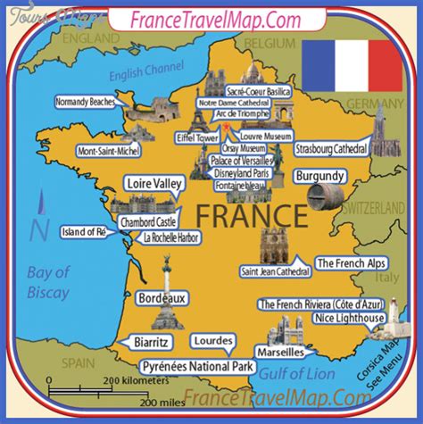 France Map Tourist Attractions