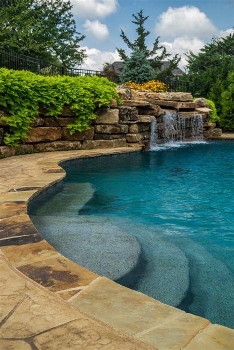 We not only design & build your perfect backyard space, our team can also repair, resurface, or remodel your existing inground swimming pool as well. Water Features St. Louis | Backyard pool, Backyard pool ...