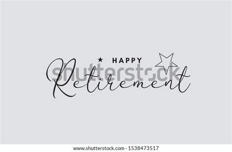 Happy Retirement Card Banner Beautiful Greeting Stock Vector Royalty