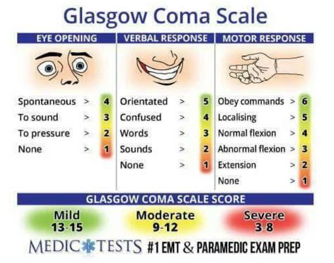 Glasgow Coma Scale Flashcards Quizlet