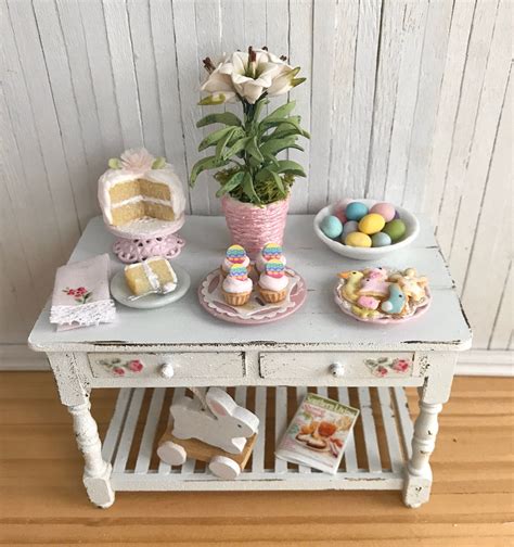 Miniature baklava desserts, click and hold to zoom. Miniature Easter Dessert Table With Easter Lilly in 2020 ...