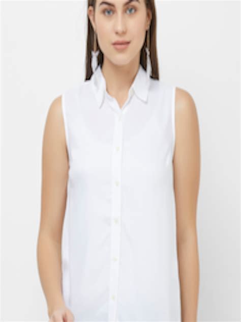 Buy 109f Women White Solid Casual Shirt Shirts For Women 11009230